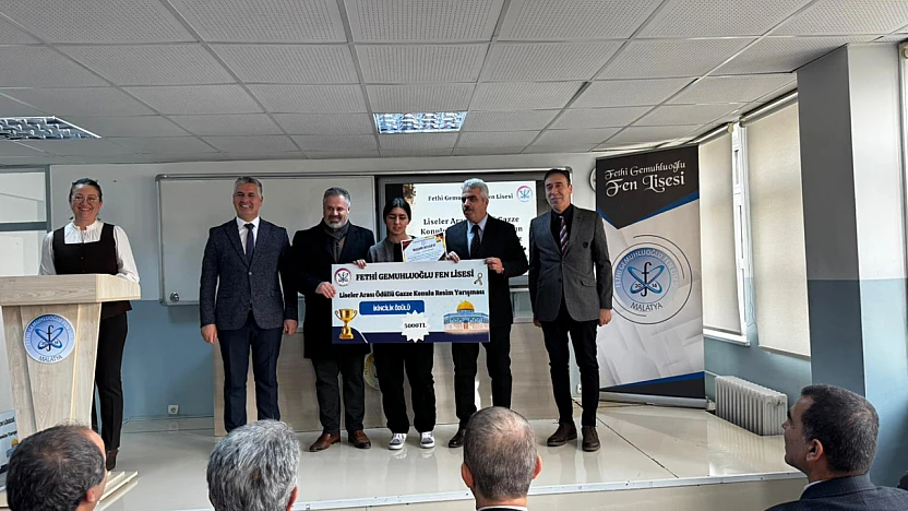 Malatya'da liseler arası Gazze temalı resim yarışması düzenlendi