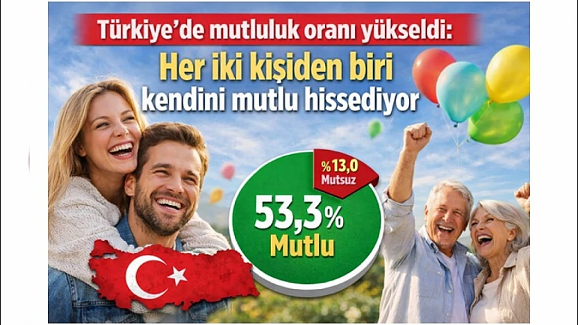 Türkiye'nin %53,3'ü mutlu olduğunu söylüyor