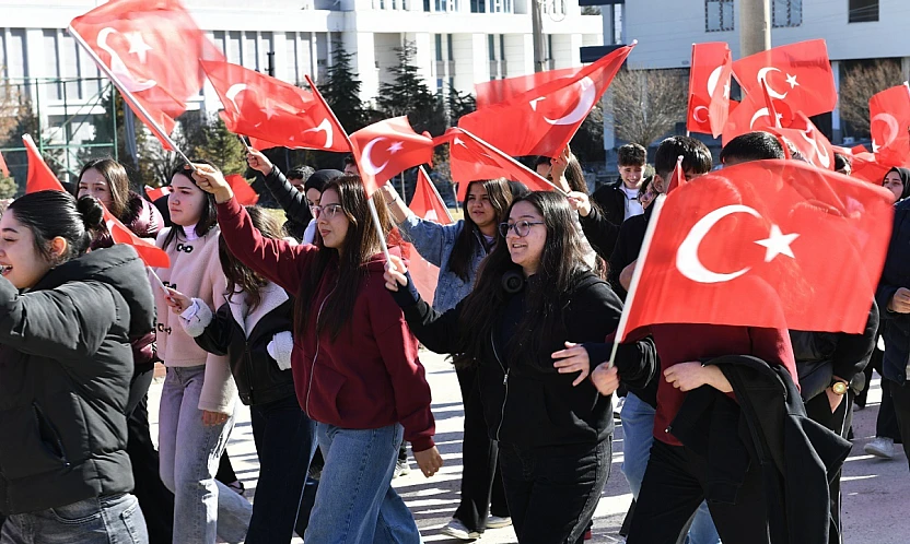 Beylerderesi'nde Milli Birlik Yürüyüşü
