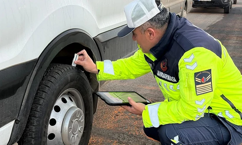 Doğanşehir'de Kış Lastiği Denetimi Yapıldı