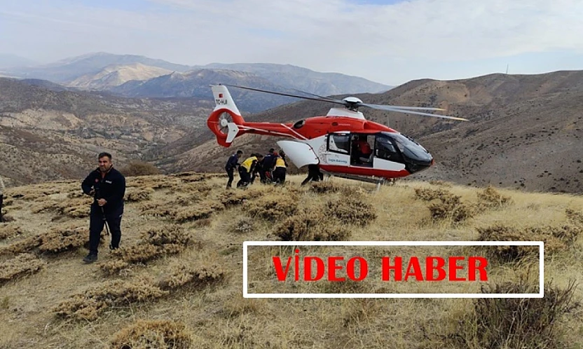 Helikopter Ambulans Doğanşehir'de Görevde: Yaralı Vatandaş Zorlu Bölgeden Alındı