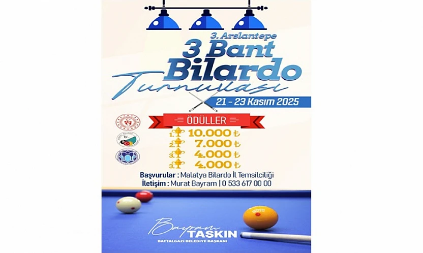 Heyecan ve Rekabet Sahne Alıyor: Arslantepe 3 Bant Bilardo Turnuvası