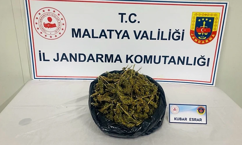 Jandarma Malatya'da Büyük Operasyon Düzenledi, 1,5 Kilo Esrar Ele Geçirildi