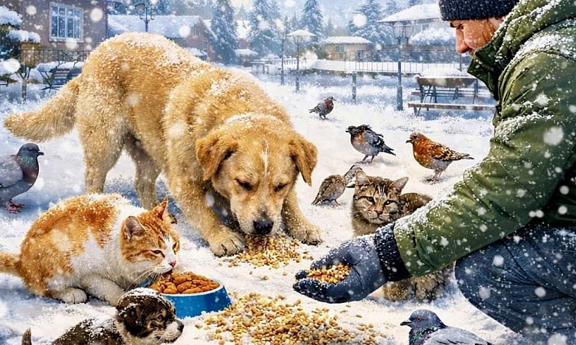 Kışın Sert Şartlarında Hayvanlar İçin Dayanışma Çağrısı