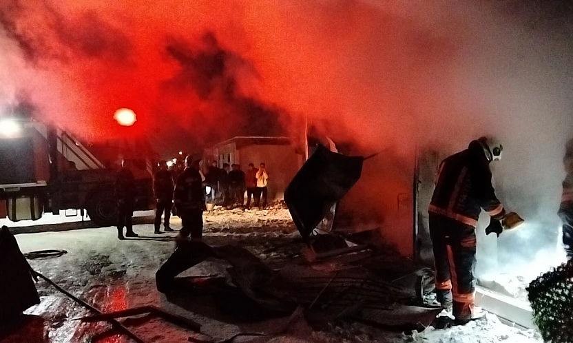 Konteyner Kent'te Yangın Paniği