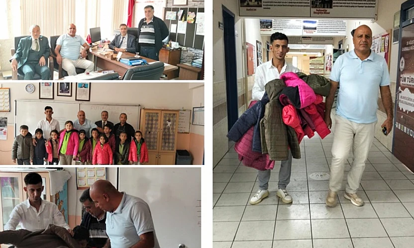 Malatya'da Dayanışma Örneği: Dernekten Öğrencilere Mont ve İkram Dağıtımı