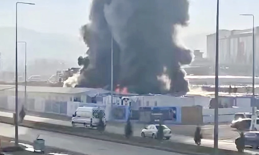 Malatya'da İnşaat Şantiyesinde Yangın Paniği