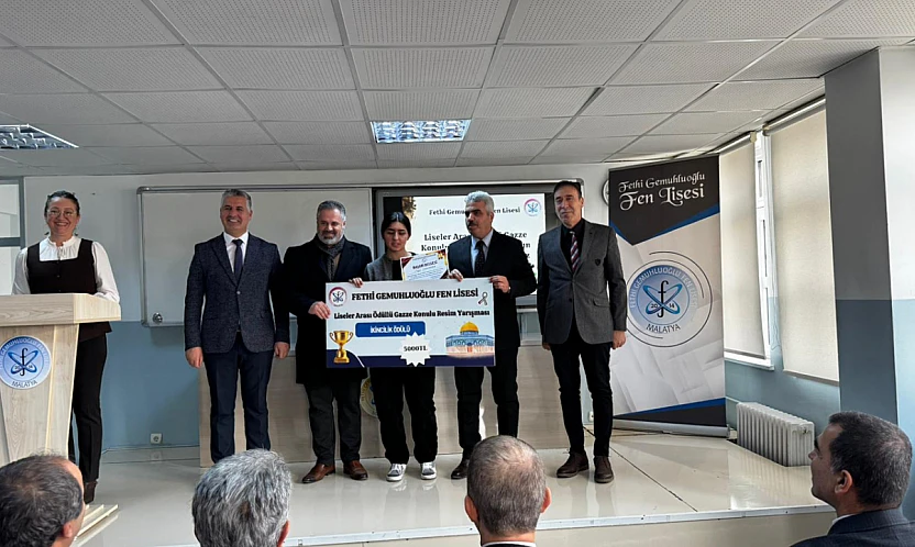 Malatya'da liseler arası Gazze temalı resim yarışması düzenlendi