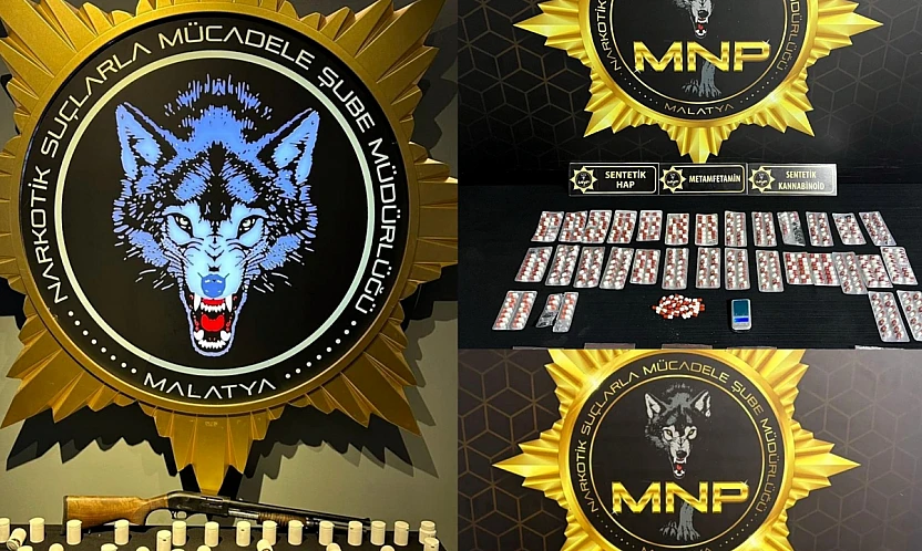 Malatya'da Yüklü Miktarda Uyuşturucu ve Ruhsatsız Silah Ele Geçirildi