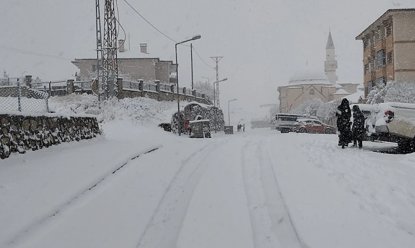 Malatya'nın Pütürge ilçesinde kar yağışı etkili oldu