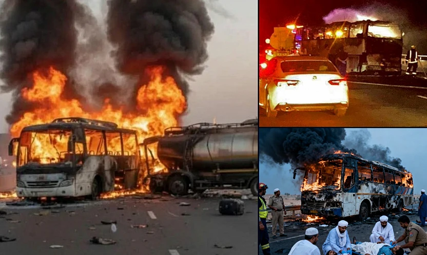 Mekke–Medine yolunda otobüs ile tanker çarpıştı: En az 42 Ölü