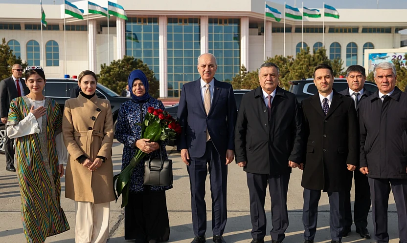 TBMM Başkanı Kurtulmuş, resmi temaslar için Özbekistan'da