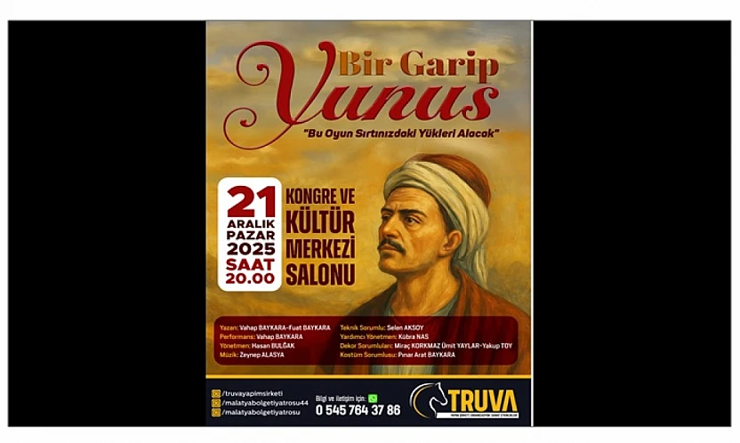 Tek Perdelik Yunus Emre Oyunu Malatyalılarla Buluşuyor