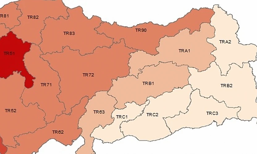 TÜİK, Türkiye'nin gelir haritasını paylaştı